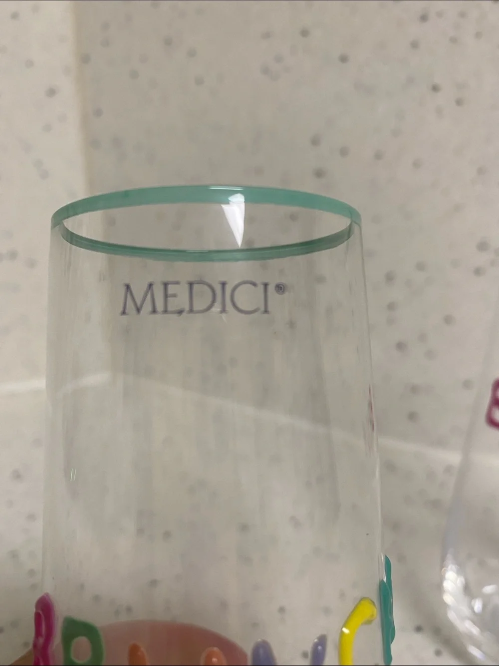 NWT.  Medici, “Brunch” Multicolor Champagne Flute - Set of 2